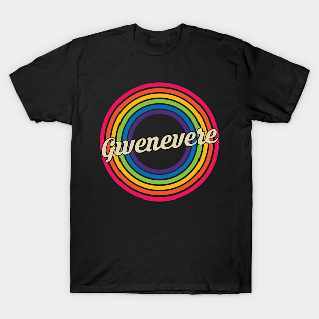 Gwenevere - Retro Rainbow Style T-Shirt by MaydenArt